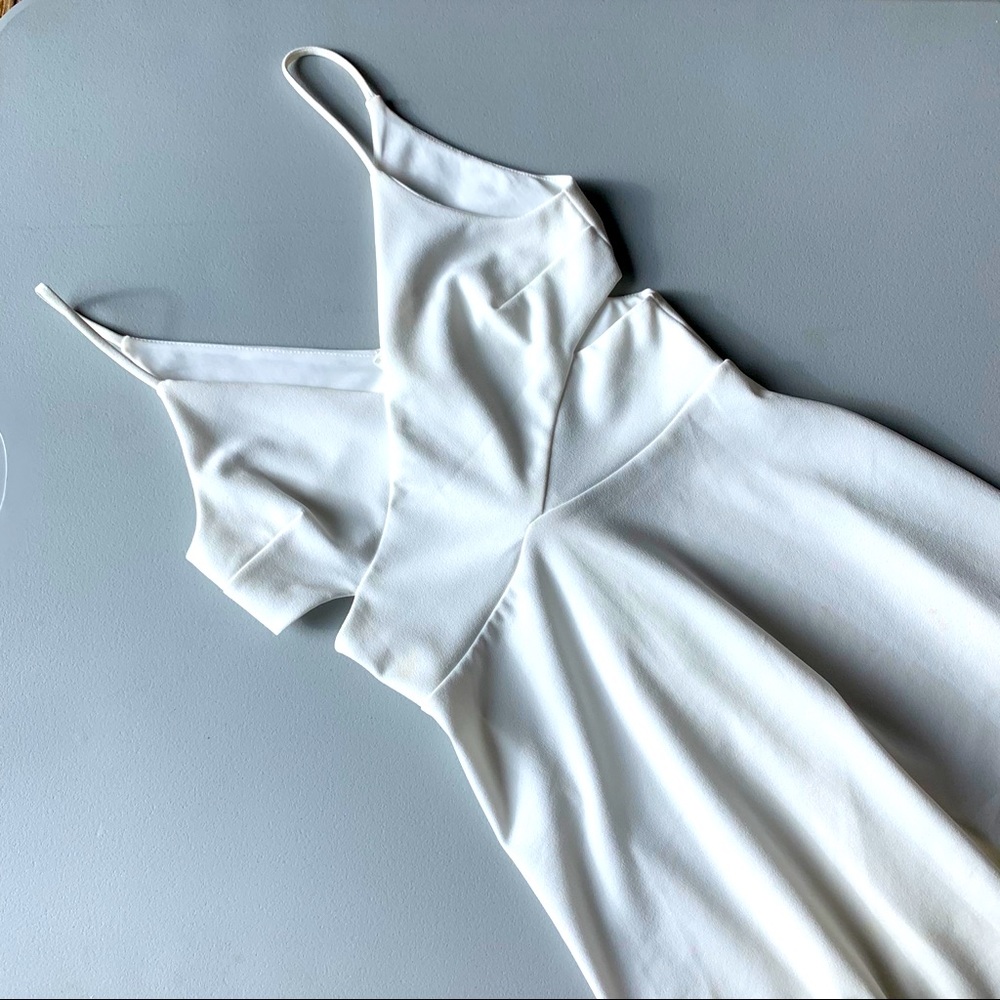 Cutout white dress